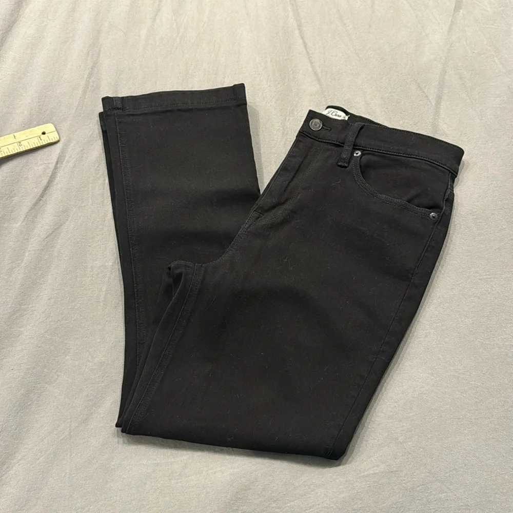 J. Crew Black Cropped Bootcut Jeans